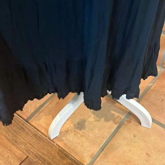 UMGEE Black Sleeveless Raw Edge Maxi Dress, M! - Picture 4 of 10
